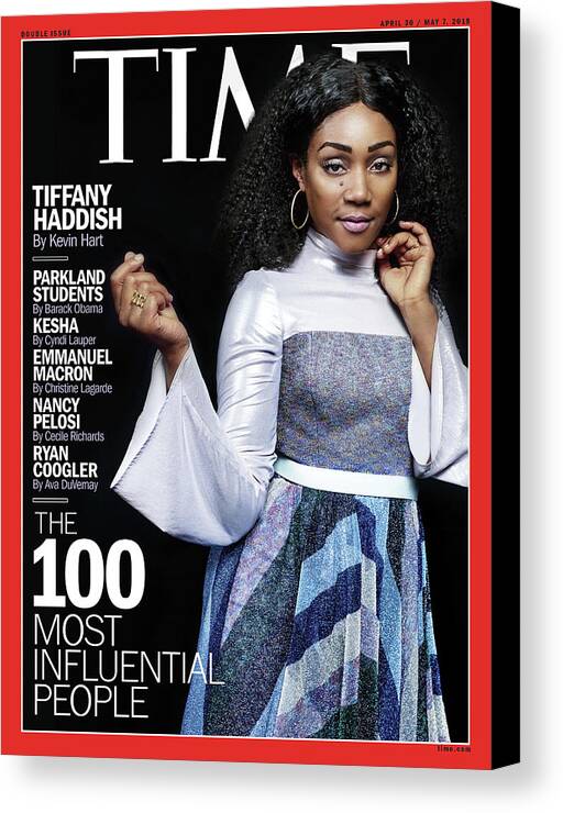 The 100 Canvas Print featuring the photograph The 100 Most Influential People -Tiffany Haddish by Photograph by Peter Hapak for TIME