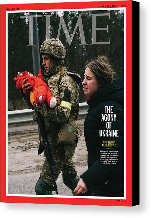 The Agony Of Ukraine Canvas Print featuring the photograph The Agony of Ukraine by Photograph by Maxim Dondyuk