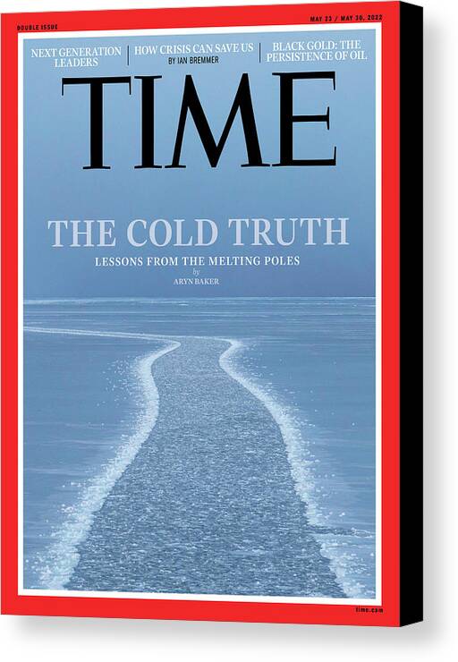 The Cold Truth Canvas Print featuring the photograph The Cold Truth - Lessons from the Melting Poles - Climate by Photograph by Acacia Johnson