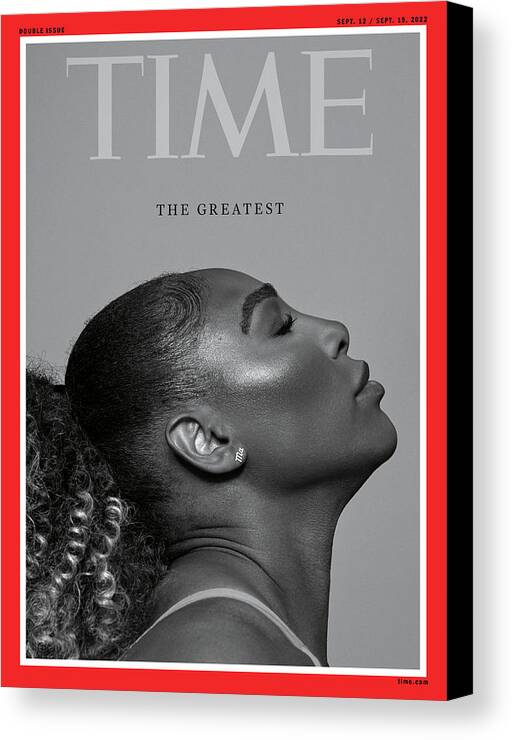The Greatest Canvas Print featuring the photograph The Greatest - Serena Williams by Photograph by Paola Kudacki for TIME