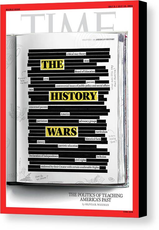 The History Wars Canvas Print featuring the photograph The History Wars by TIME Photo-Illustration