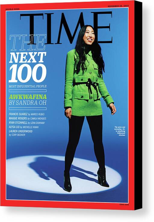Time Canvas Print featuring the photograph The Next 100 Most Influential People - Awkwafina by Photograph by Scandebergs for TIME