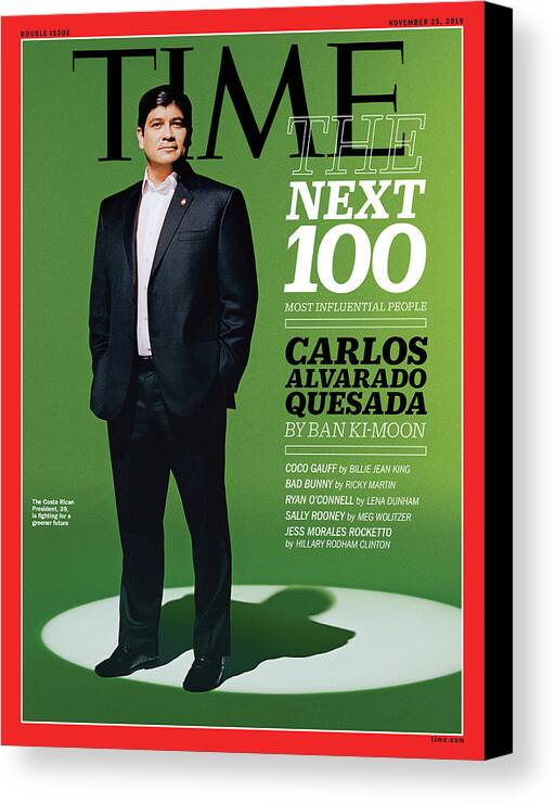 Time Canvas Print featuring the photograph The Next 100 Most Influential People - Carols Alavarado Quesada by Photograph by Scandebergs for TIME