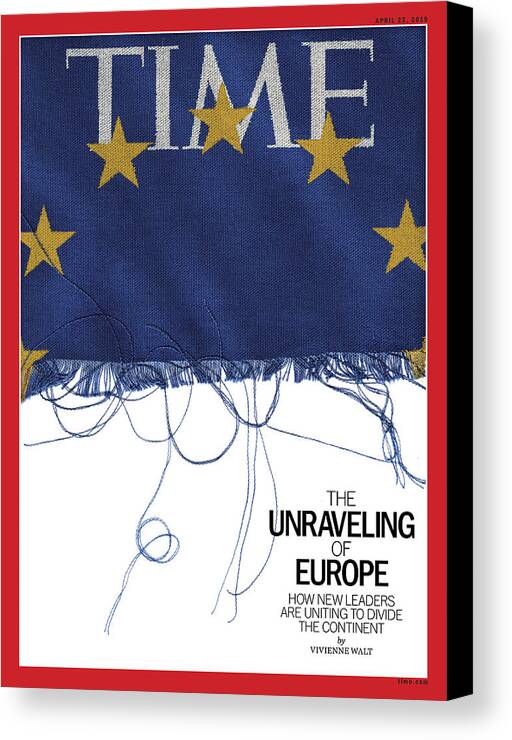 Europe Canvas Print featuring the photograph The Unraveling of Europe by Illustration by Craig Ward for TIME