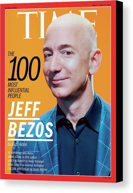 Time 100 Most Influential People - Jeff Bezos Canvas Print featuring the photograph TIME 100 - Jeff Bezos by Miles Aldridge for TIME