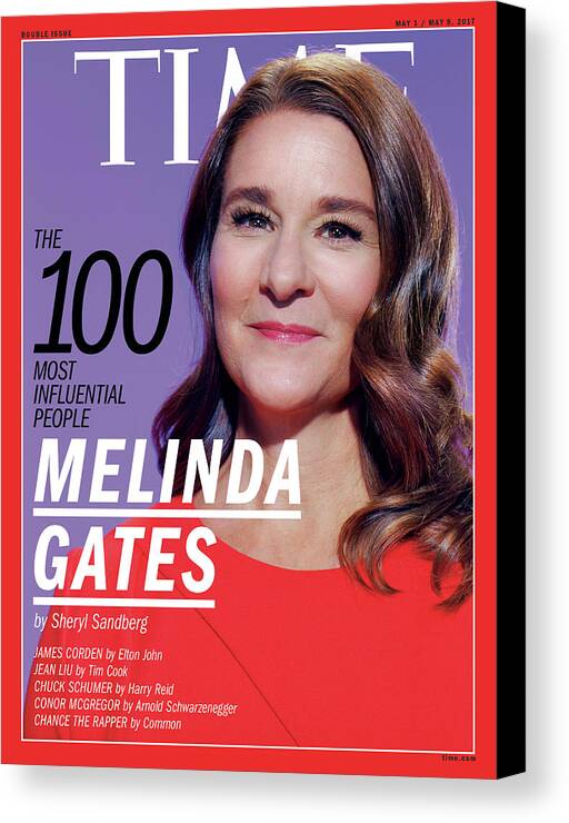 Time 100 Most Influential People Canvas Print featuring the photograph TIME 100 - Melinda Gates by Miles Aldridge for TIME