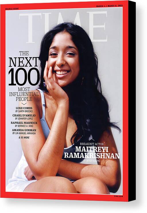 Time 100 Next Canvas Print featuring the photograph TIME 100 Next - Maitreyi Ramakrishnan by Photograph by Lindsay Ellary for TIME