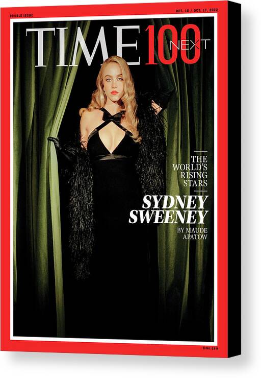 Sydney Sweeney Canvas Print featuring the photograph 2022 TIME 100 Next - Sydney Sweeney by Photograph by Kelia Anne for TIME