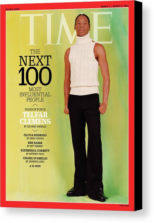 Time 100 Next Canvas Print featuring the photograph TIME 100 Next - Telfar Clemens by Photograph by Quil Lemons for TIME