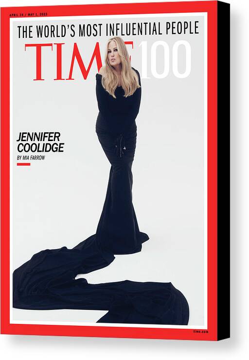 Time100 Canvas Print featuring the photograph TIME100 - Jennifer Coolidge by Photograph by Paola Kudacki for TIME