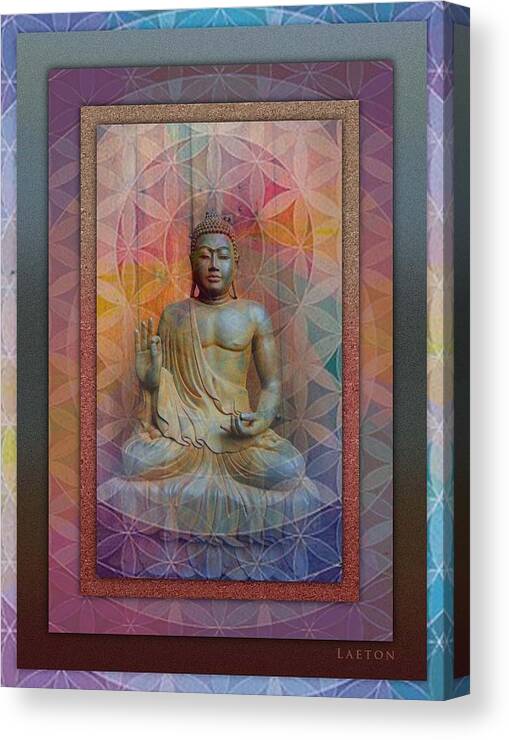 Buddha Canvas Print featuring the photograph Buddha #1 by Richard Laeton