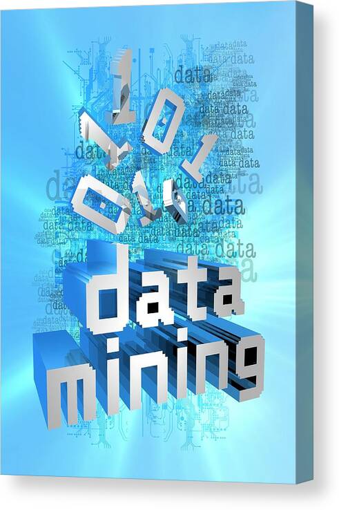 Artwork Canvas Print featuring the photograph Data Mining #1 by Victor Habbick Visions