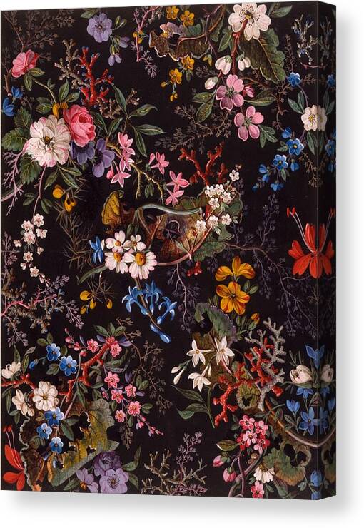 Textile Canvas Print featuring the drawing Textile Design by William Kilburn