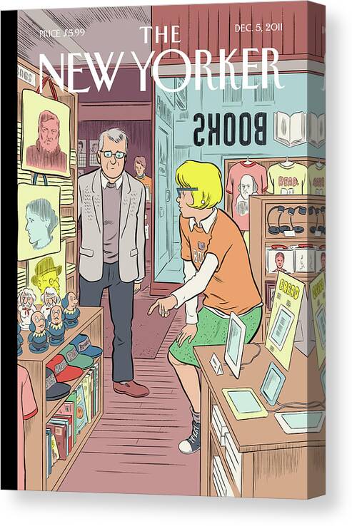 Black Friday Canvas Print featuring the painting Black Friday by Daniel Clowes