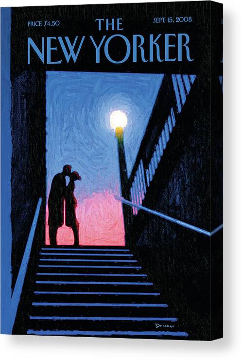 New York Moment Canvas Print featuring the painting New York Moment by Eric Drooker