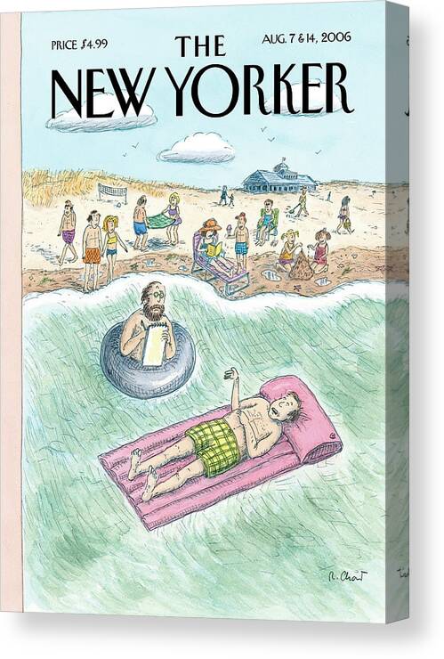 Vacation Canvas Print featuring the painting Emergency Session by Roz Chast