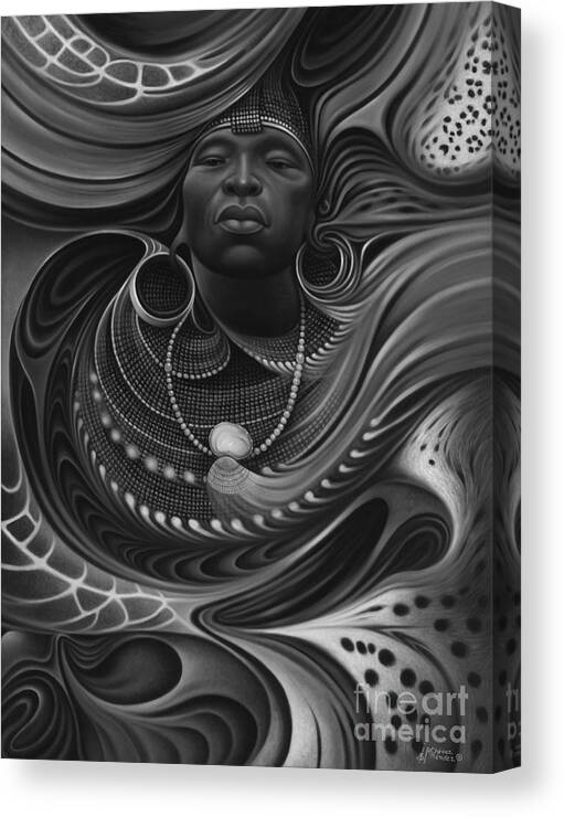 African Canvas Print featuring the painting African Spirits I #1 by Ricardo Chavez-Mendez