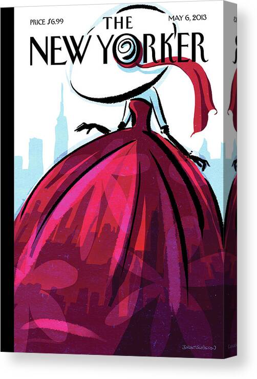 New York City Canvas Print featuring the painting City Flair by Birgit Schoessow