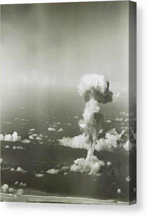 Able Canvas Print featuring the photograph Operation Crossroads Atom Bomb Test #3 by Library Of Congress