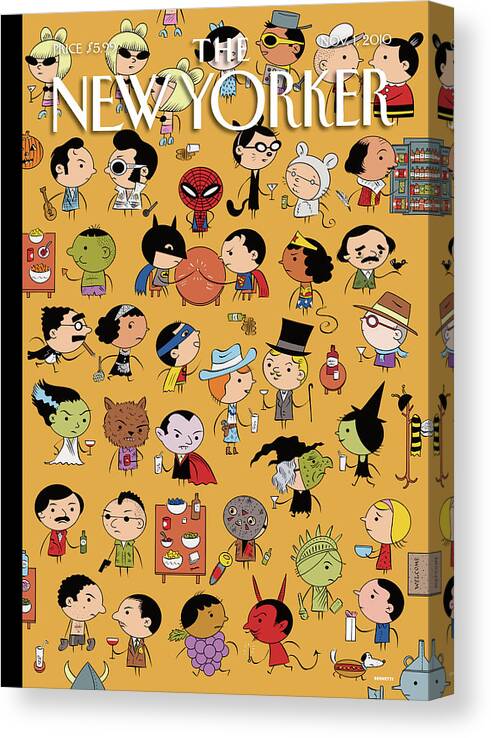 Halloween Canvas Print featuring the painting Dressed Down by Ivan Brunetti