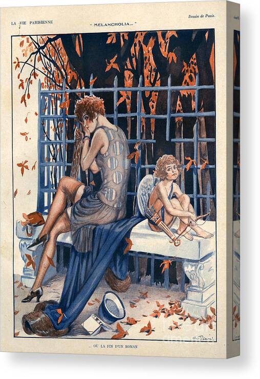 France Canvas Print featuring the drawing 1920s France La Vie Parisienne #44 by The Advertising Archives