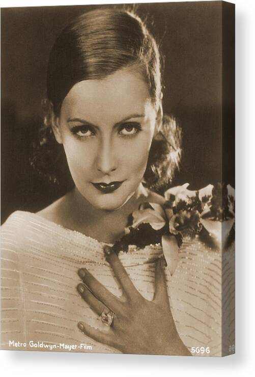 Entertainment Canvas Print featuring the photograph Greta Garbo, Hollywood Movie Star #1 by Photo Researchers
