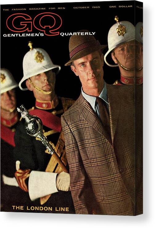 Fashion Canvas Print featuring the photograph A Gq Cover Of Guards by Chadwick Hall