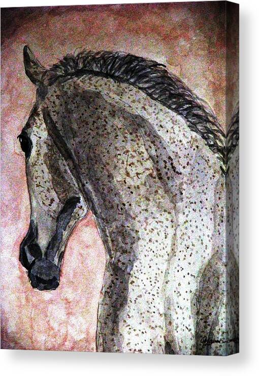 Horse Canvas Print featuring the painting A New Dawn by Angela Davies