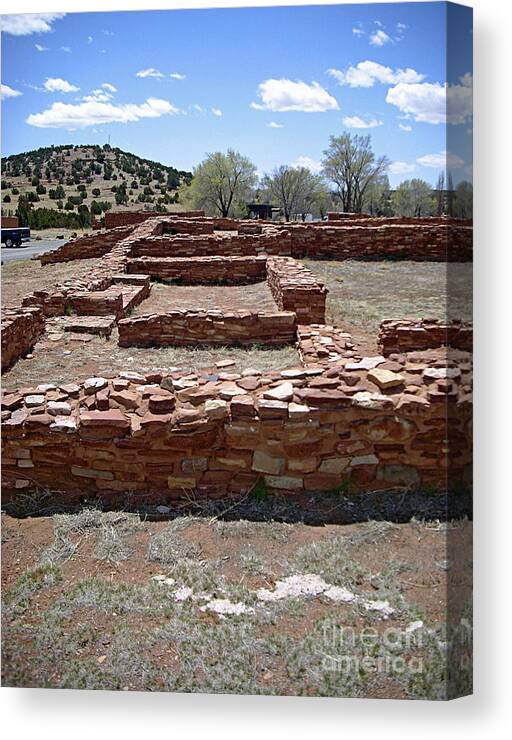 Adobe Canvas Print featuring the photograph Abo Ruin 5 by Birgit Seeger-Brooks