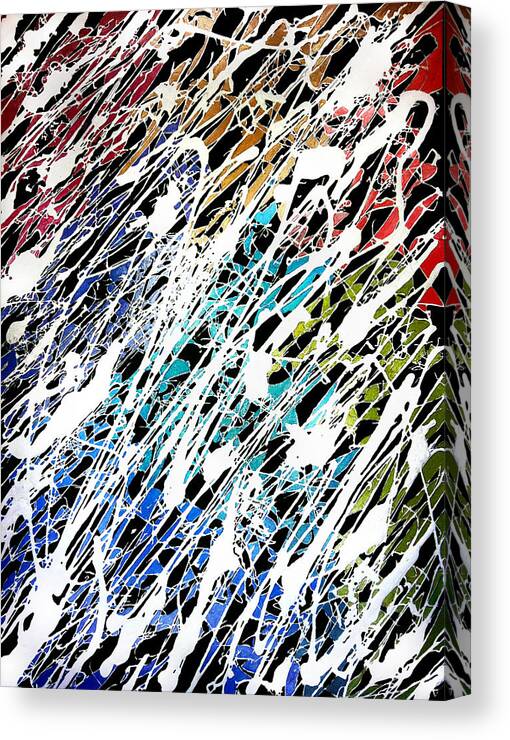 Abstract Canvas Print featuring the painting Abstract 1 by Shabnam Nassir