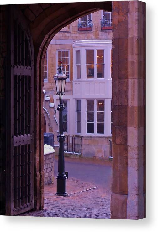 Windsor Castle Canvas Print featuring the photograph An Open Door to Windsor Castle by Jan Moore