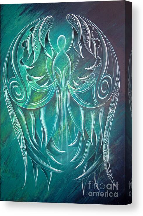 Angel Canvas Print featuring the painting Angel Tahi by Reina Cottier