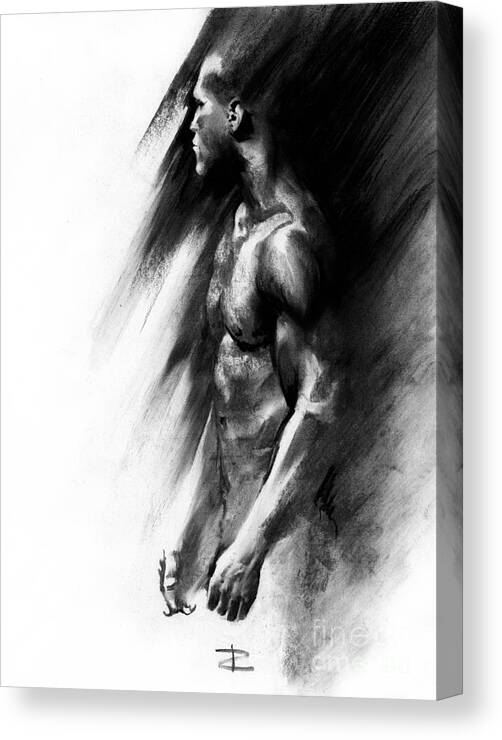 Figurative Canvas Print featuring the drawing Apart by Paul Davenport