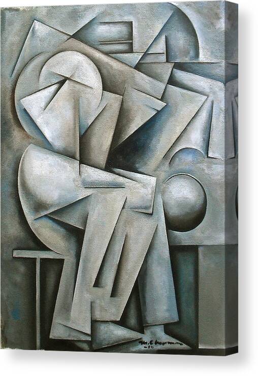 Cubist Canvas Print featuring the painting Augmentation by Martel Chapman