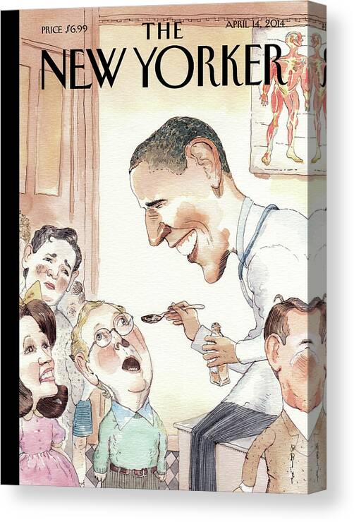 Aca Canvas Print featuring the painting The Best Medicine by Barry Blitt