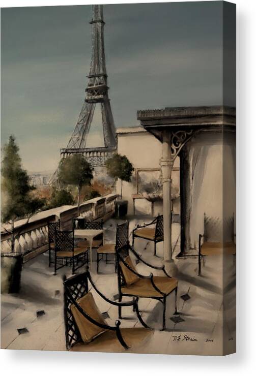 Diane Strain Canvas Print featuring the painting Beneath the Tower  Number 1 by Diane Strain