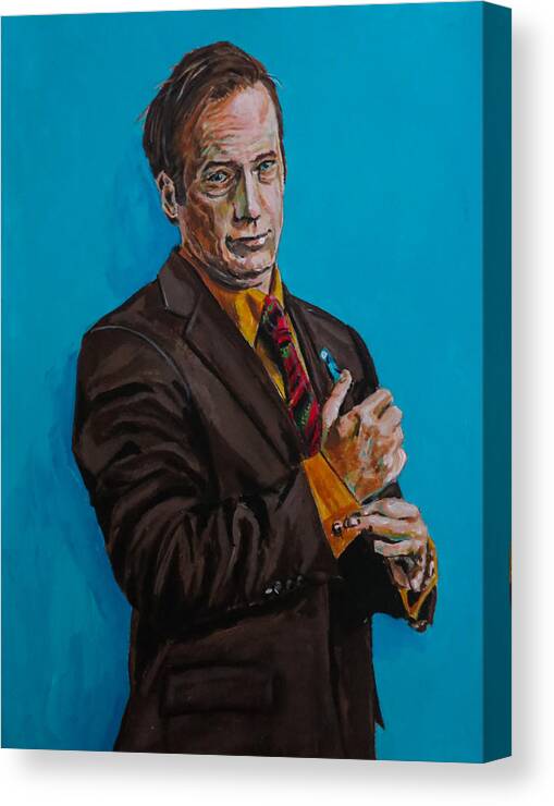Portrait Canvas Print featuring the painting Better Call Saul by Joel Tesch