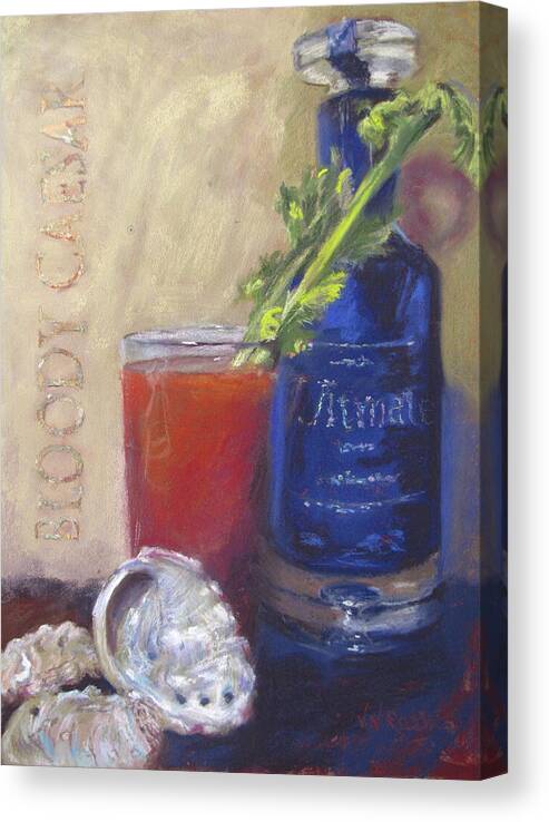 Celery Canvas Print featuring the painting Bloody Caesar by Vicki Ross