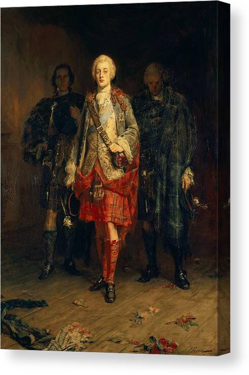 John Pettie Canvas Print featuring the painting Bonnie Prince Charlie by MotionAge Designs