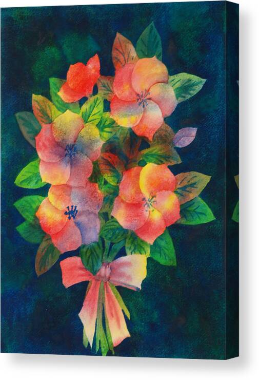 Floral Canvas Print featuring the painting Bouquet by Heidi E Nelson