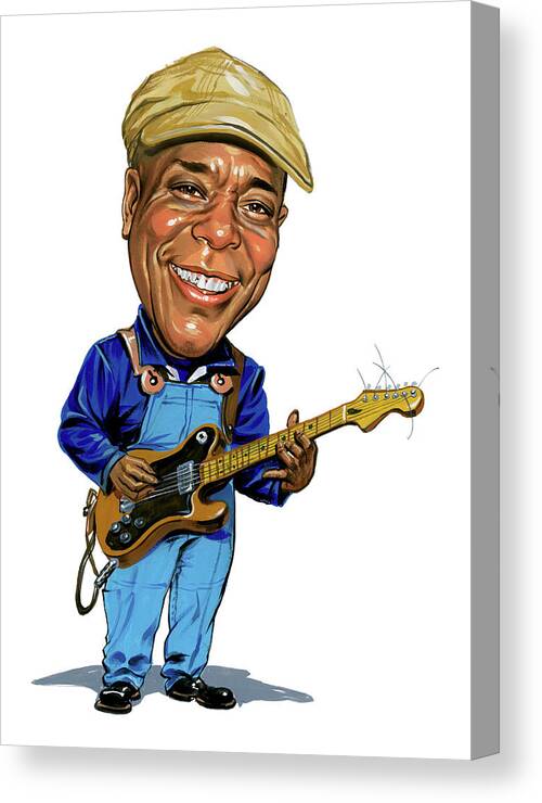 Buddy Guy Canvas Print featuring the painting Buddy Guy by Art 
