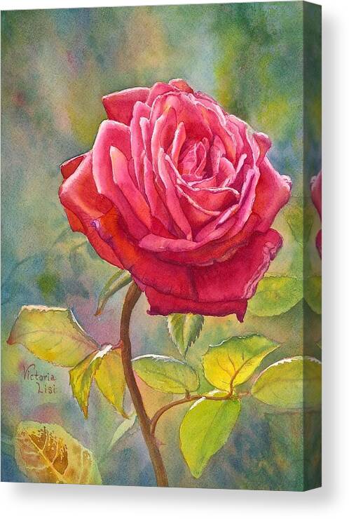 Rose Canvas Print featuring the painting By Any Other Name by Victoria Lisi