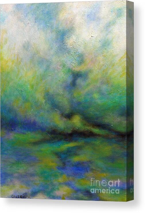 Landscape Canvas Print featuring the painting Calm Before the Storm by Alison Caltrider