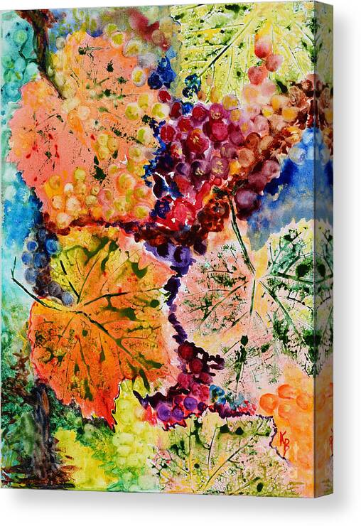 Leaves Canvas Print featuring the painting Changing Seasons by Karen Fleschler