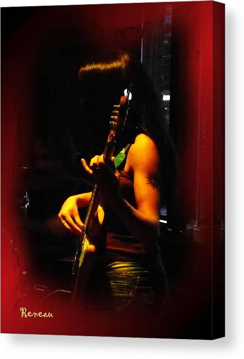 Music Canvas Print featuring the photograph Chic Bassist by A L Sadie Reneau