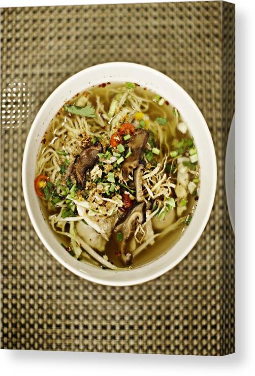 Satun Province Canvas Print featuring the photograph Chicken Soup With Noodles by Niels Busch