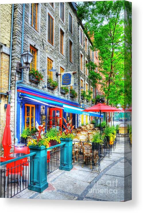 Quebec City Canvas Print featuring the photograph Colors Of Quebec 14 by Mel Steinhauer