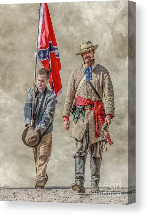 Confederate Sons Canvas Print featuring the digital art Confederate Sons by Randy Steele