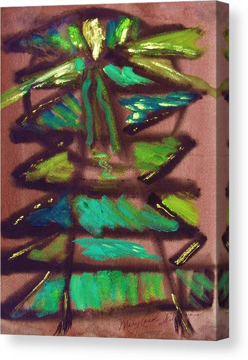 Cubist Tree Canvas Print featuring the painting Cubist Tree by Mary Carol Williams