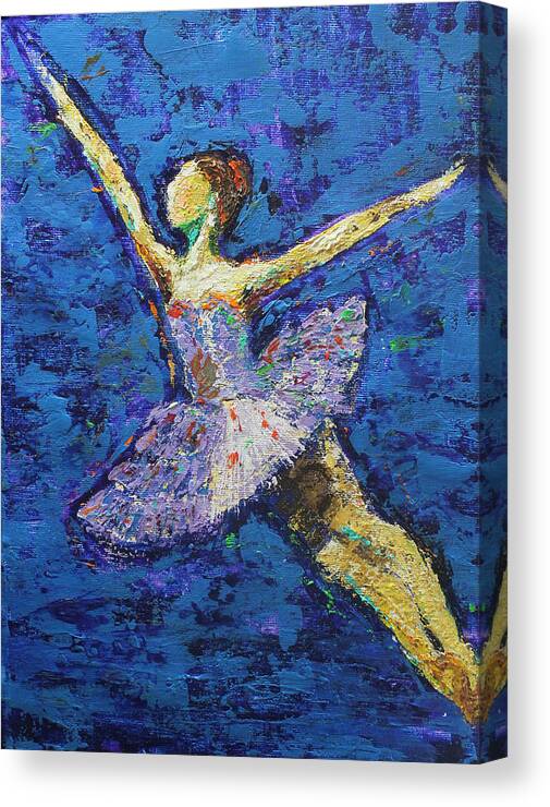Figure Canvas Print featuring the painting Dance Figure Study in Purple by Kristye Dudley